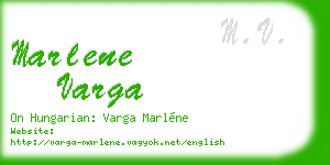 marlene varga business card